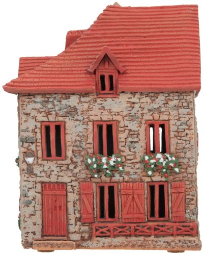 Ceramic Tealight Candle Holder | Room Decoration | Collectible miniature of House in Quebec Place Royale, Canada | C402AR* © Midene