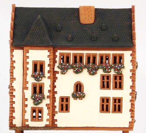 Ceramic Tealight Candle Holder | Room Decoration | Collectible miniature of Goldschmiede, Hanau, Germany | D340AR* © Midene