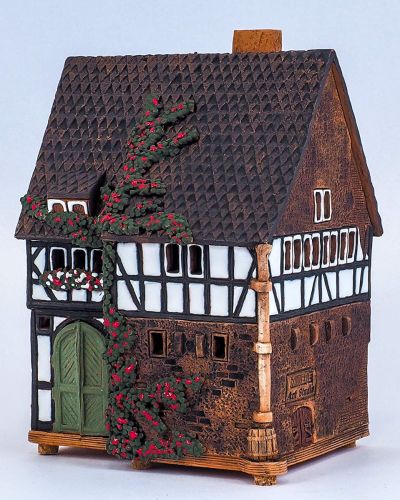 Midene Ceramic House Tea Light Holder 'House in Lauterbach' 18 cm