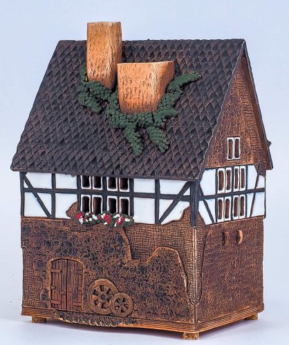 Midene Ceramic House Tea Light Holder 'House in Lauterbach' 18 cm