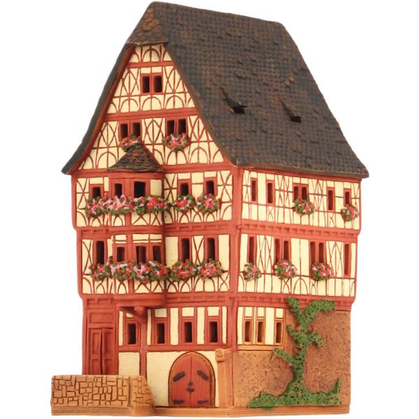 D288 \u2122 Midene Room Decoration Ceramic Tealight Candle Holder Collectible miniature replica of the Maison Kammerzell in Strasbourg