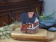 Midene Ceramic House - Handmade Clay Miniature Timber Frame Camp Home, Tea Light Candle Holder & Collectible Home Decor Piece