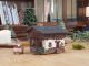 Handcrafted Ceramic Tealight Holder and aroma oil burner - Miniature of St. Ulrich House in Tirol, Italy