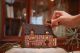 Midene Ceramic house Tea light Candle Holder Home decor clay miniature house of the Historic house in Lisieux B301 Timber frame Tiny House