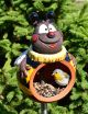 Handmade Bumblebee Ceramic Bird Feeder Garden Stake