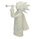 Artistic Angel decorated with white porcelain roses' blossoms