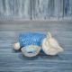 Ceramic sculpture "Blue sleeping Cat" SC15