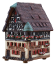 Ceramic house incense burner Marienapotheke in Rothenburg, 10 cm R278