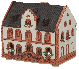 Ceramic Cone Incense Holder | Room Decoration | Collectible miniature of the original Town Hall in Wiesbaden, Germany | R380 © Midene