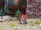 Handcrafted Ceramic Hanging Miniature House - Suspended by Thread for Christmas Tree