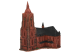 Ceramic Tealight Candle Holder | Room Decoration | Collectible miniature of Cathedral in Frankfurt, Hessen, Germany | A289N © Midene