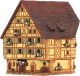 Ceramic Tealight Candle Holder | Room Decoration | Collectible miniature of House in Riquewihr | Haut-Rhin | France | B274AR © Midene