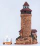 Midene Ceramic Tea Light House Candle Holder. 'Tower in Nuremberg, Germany'. Small Size B339N