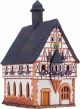 Ceramic Tealight Candle Holder | Room Decoration | Collectible miniature of Town Hall in Bergen-Eckheim, Germany | C201N* © Midene