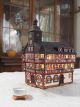 Midene Art Studio, Ceramic Tealight Candle Holder, Handmade Room Decoration, Collectible miniature of Rathaus, Town Hall in Heppenheim, Germany