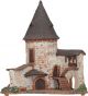Ceramic Tealight Candle Holder | Room Decoration | Collectible miniature of Hirsch Tower in Zell, Germany | C270N © Midene