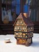 Ceramic Tealight Candle Holder | Room Decoration | Collectible miniature of Old Fachwerk House in Obernai, Alsace, France | C314AR* © Midene