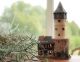 Ceramic Tealight Candle Holder | Room Decoration | Collectible miniature of Friedberger Tower in Frankfurt, Germany | C334N* © Midene