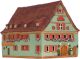 Ceramic Tealight Candle Holder | Room Decoration | Collectible miniature of Weibs Brauhaus House in Dinkelsbuhl, Germany | C343AR* Midene