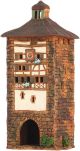 Ceramic Tealight Candle Holder | Room Decoration | Collectible miniature of Wolfstor Gate in Esslingen, Germany | C348N Midene