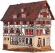 Ceramic Tealight Candle Holder | Room Decoration | Collectible miniature of Hafenmarkt House in Esslingen, Germany | C378AR* Midene