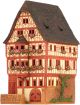 Ceramic Tealight Candle Holder | Room Decoration | Collectible miniature of Miltenberg House, Germany | D294AR* © Midene