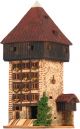 Ceramic Tealight Candle Holder | Room Decoration | Collectible miniature of Rhein tower, Konstanz, Germany | D306N* © Midene