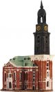 Ceramic Tealight Candle Holder | Room Decoration | Collectible miniature of St. Michael church, Hamburg, Germany | D374N* © Midene