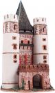 Ceramic Tealight Candle Holder | Room Decoration | Collectible miniature of Spalen Tor / gate, Basel, Switzerland | D379N* © Midene