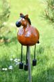brown horse ceramic decoration statue funny