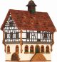 Ceramic Tealight Candle Holder | Room Decoration | Collectible miniature of Bad Vilbel  town hall Germany | E212AR*  Midene