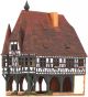 Ceramic Tealight Candle Holder | Room Decoration | Collectible miniature of Michelstadt town hall Germany | E22AR*  Midene
