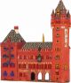 Ceramic Tealight Candle Holder | Room Decoration | Collectible miniature of Town Hall in Basel, Schweiz | F243 Set  Midene