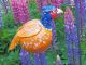 Ceramic garden decoration, Pheasant bird, Handmade by Midene Art Studio