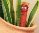 Ceramic worm - Midene garden decor - Garden stake