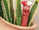 Ceramic worm - Clown / Joker - Midene garden decor - Ceramic garden stake