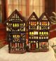 Ceramic Tealight Candle Holder | Room Decoration | Collectible miniature of New Inn Street Houses in Oxford, GB | B280AR* Set © Midene