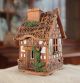 Midene Ceramic Candle Holder House from Fantasy Collection. Handmade A217AR W Small Size 