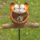 Ceramic Decoration for Garden and Yard | Bird Feeder | Outdoor Ornament with Stake | Funny Cat | GKR111 Midene 