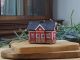 Ceramic Cone Incense Holder | Room Decoration | Collectible miniature of the original Wooden House in Finland | R293 Midene