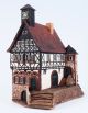 Ceramic Tealight Candle Holder | Room Decoration | Collectible miniature of Townhall in Ortenberg, Germany | D246AR* © Midene