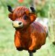 Statue for Garden and Home Highlander Cow H18cm GKW34