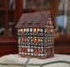 Ceramic Tealight Candle Holder | Room Decoration | Collectible miniature of House in Benedikt square, Erfurt, Thuringia, Germany | A286AR © Midene