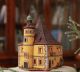 Ceramic house tea light holder Spitalbereiter Rothenburg 14cm,  Midene B240AR