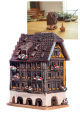 Ceramic Cone Incense Holder | Room Decoration | Collectible miniature of the original Kammerzell House in Strssbourg, Alsace, France | R263 Midene