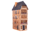 Ceramic Tealight Candle Holder | Room Decoration | Collectible miniature of Old Houses in Franfurt Romerplatz, Germany | S5-5 © Midene| Height 25 cm